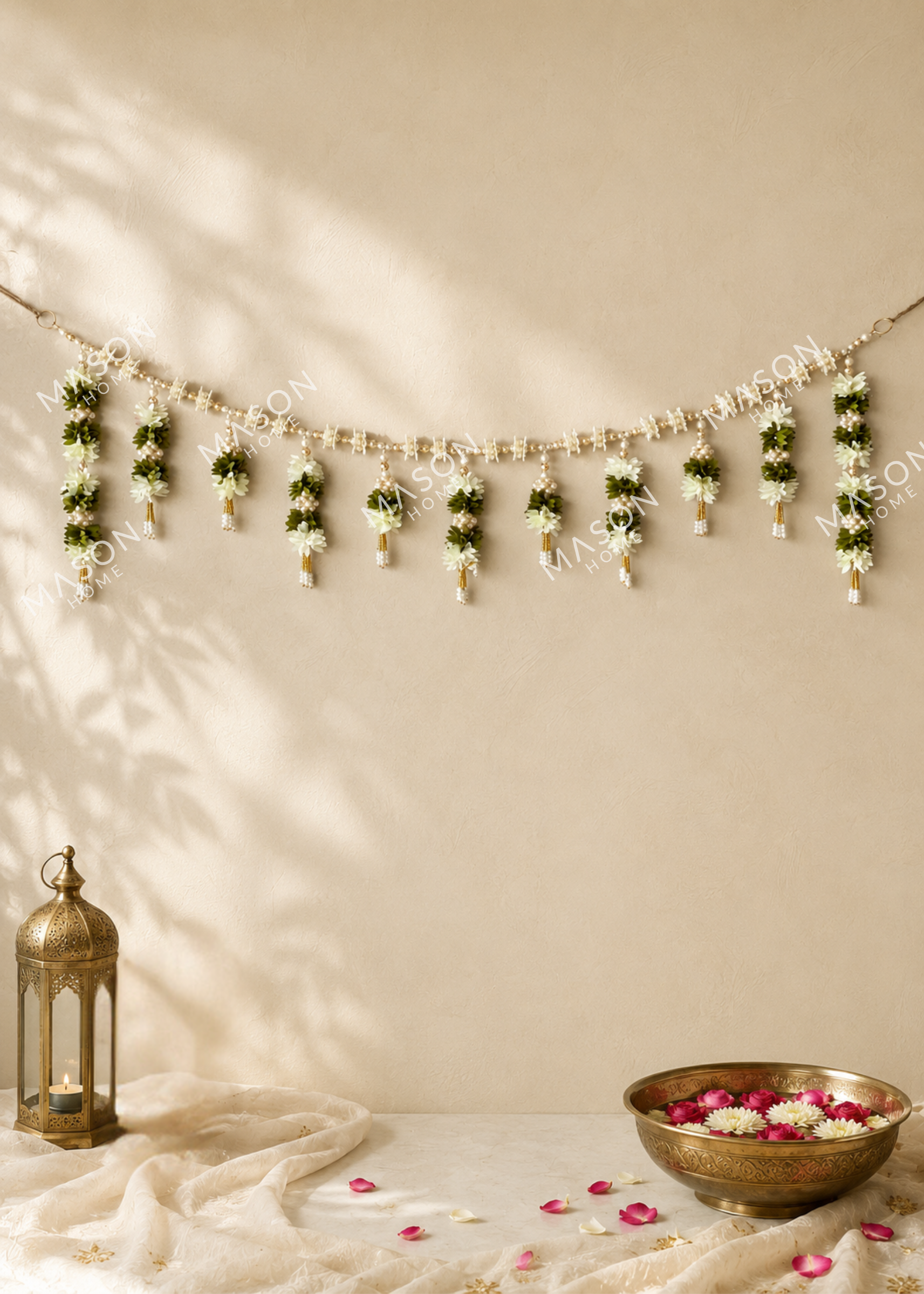 Festive White Meadow Toran
