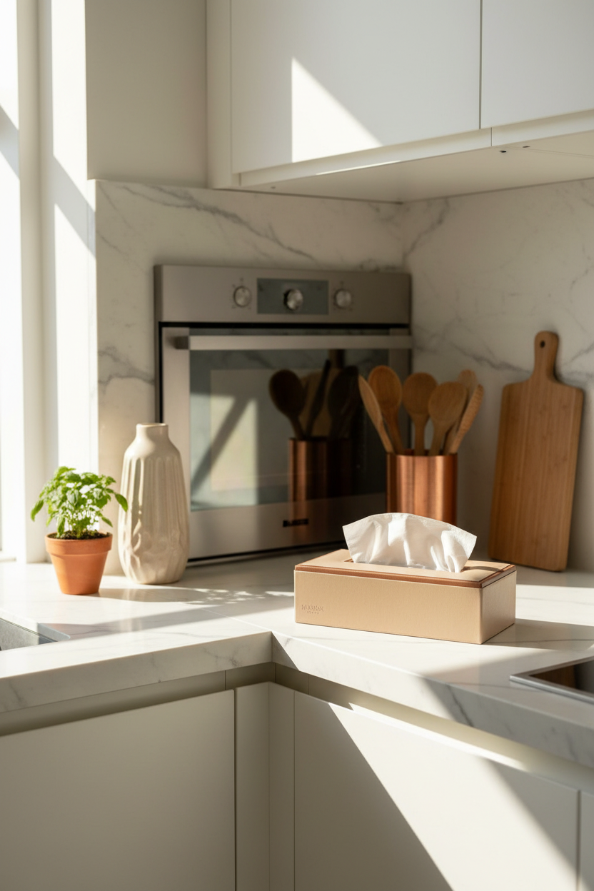 Naples Taupe Tissue Box