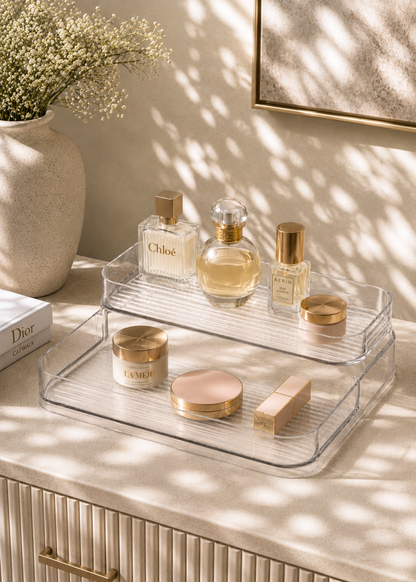 2-Tier Transparent Storage Rack