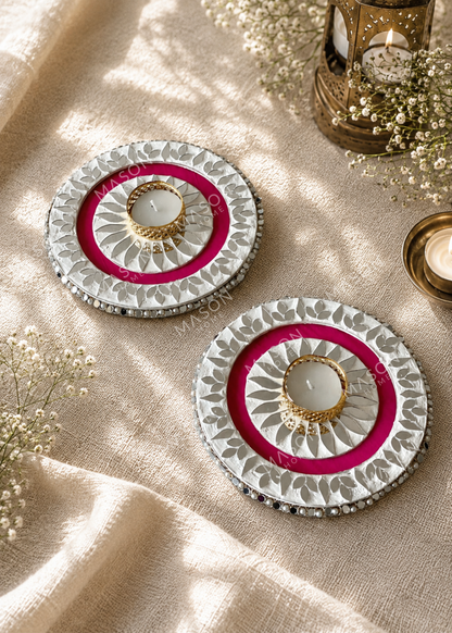 Festive Noor Rangoli Diya - Set of 2