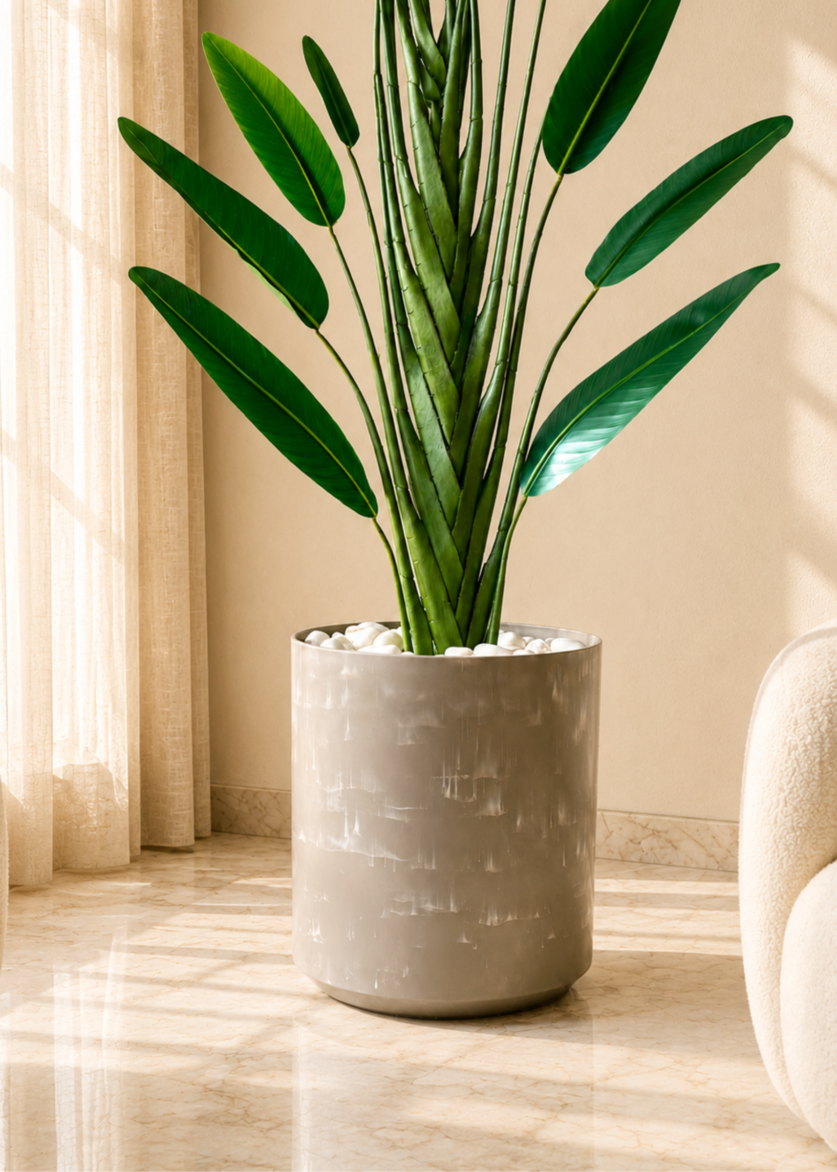 Amara Beige Planter - Large