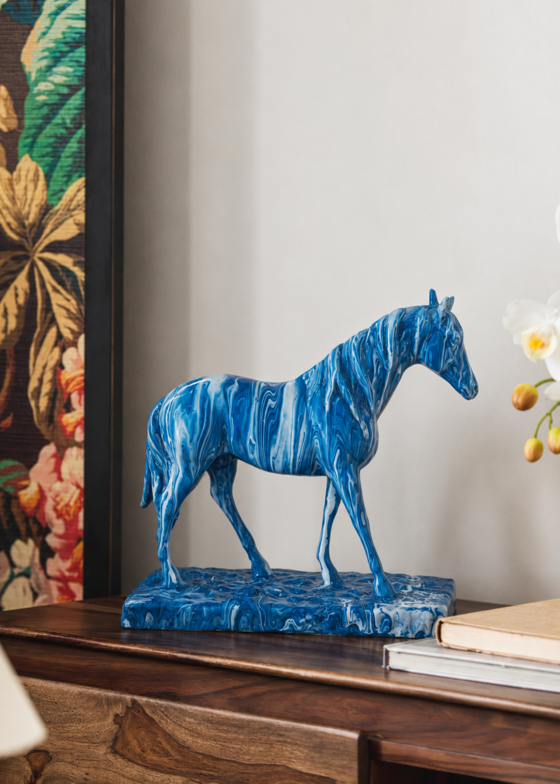 Horse Muse Artefact - Blue &amp; White