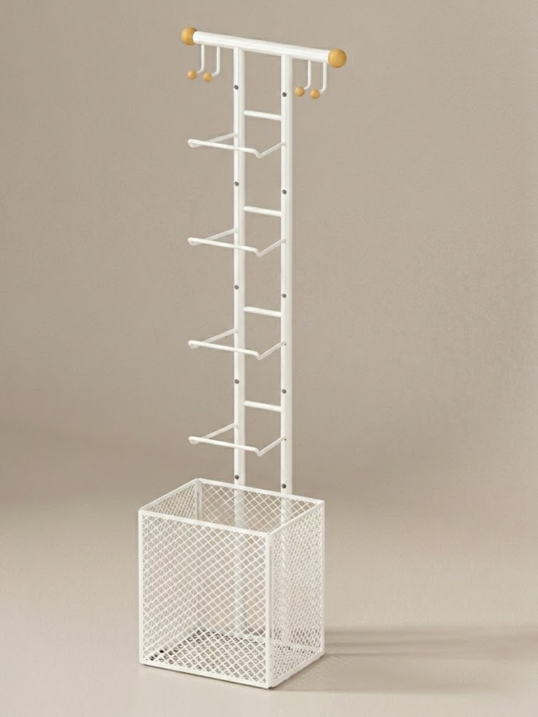 Multifunction Ball Storage Rack - White