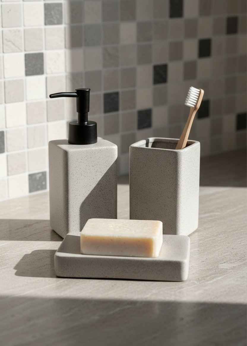 Slate Bathroom Set - Grey