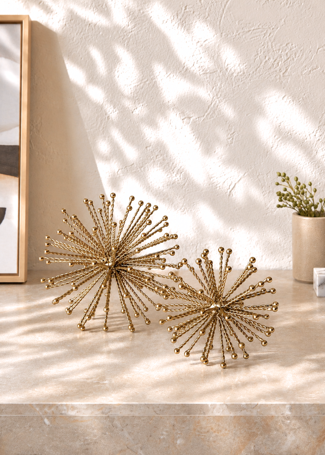 Braided Gold Balls - Set of 2