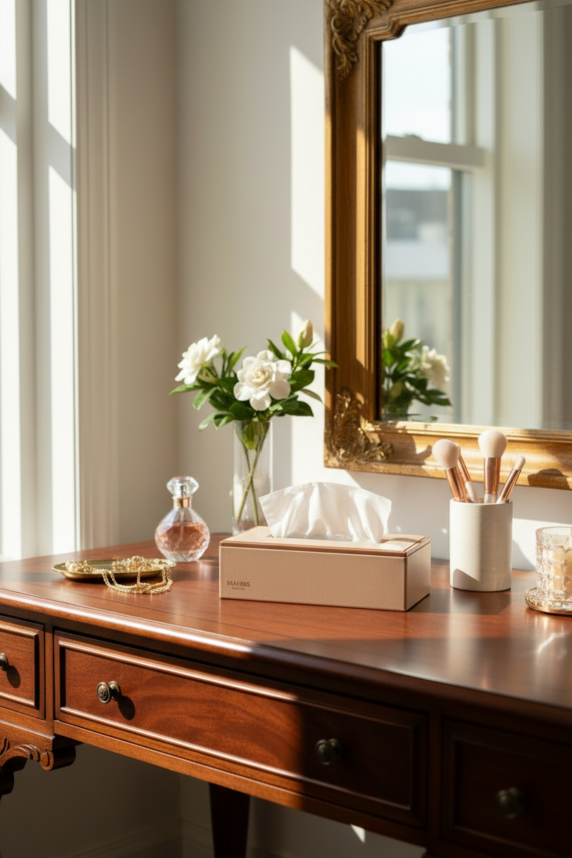 Naples Taupe Tissue Box