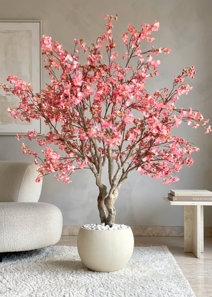 Artificial Blush Cherry Blossom Plant - 6.5 Feet