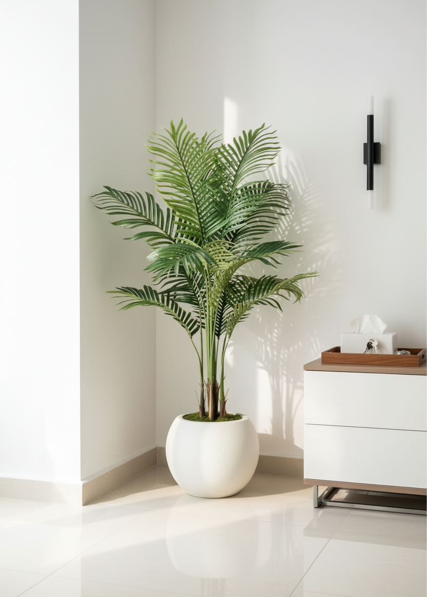 Artificial Areca Palm Plant + Pot - 4.5 Feet