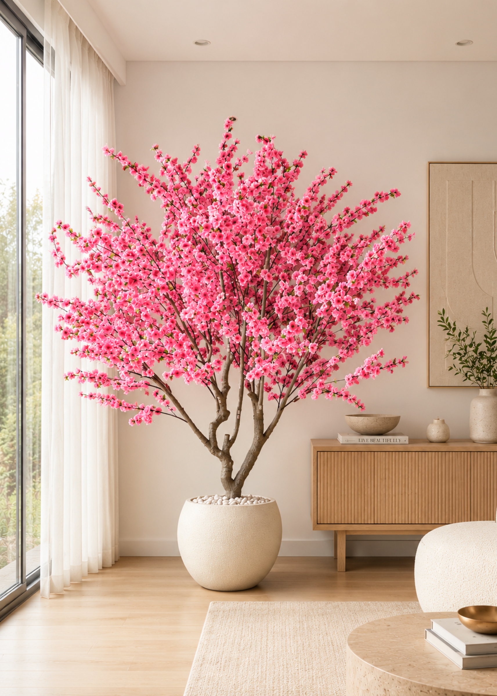Artificial Cherry Blossom Plant - 8 Feet
