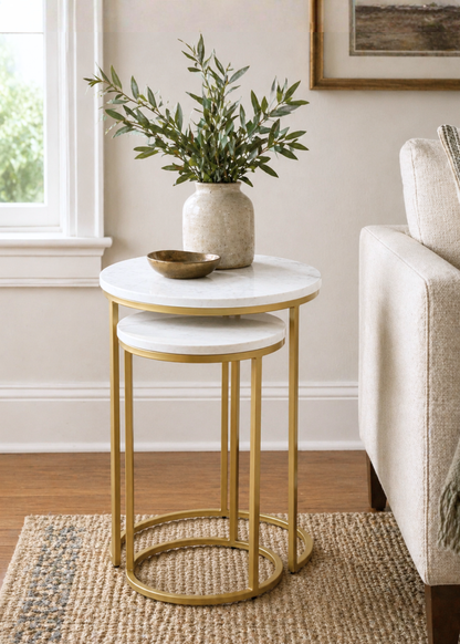 Oxford Marble Side Table (Set of 2)