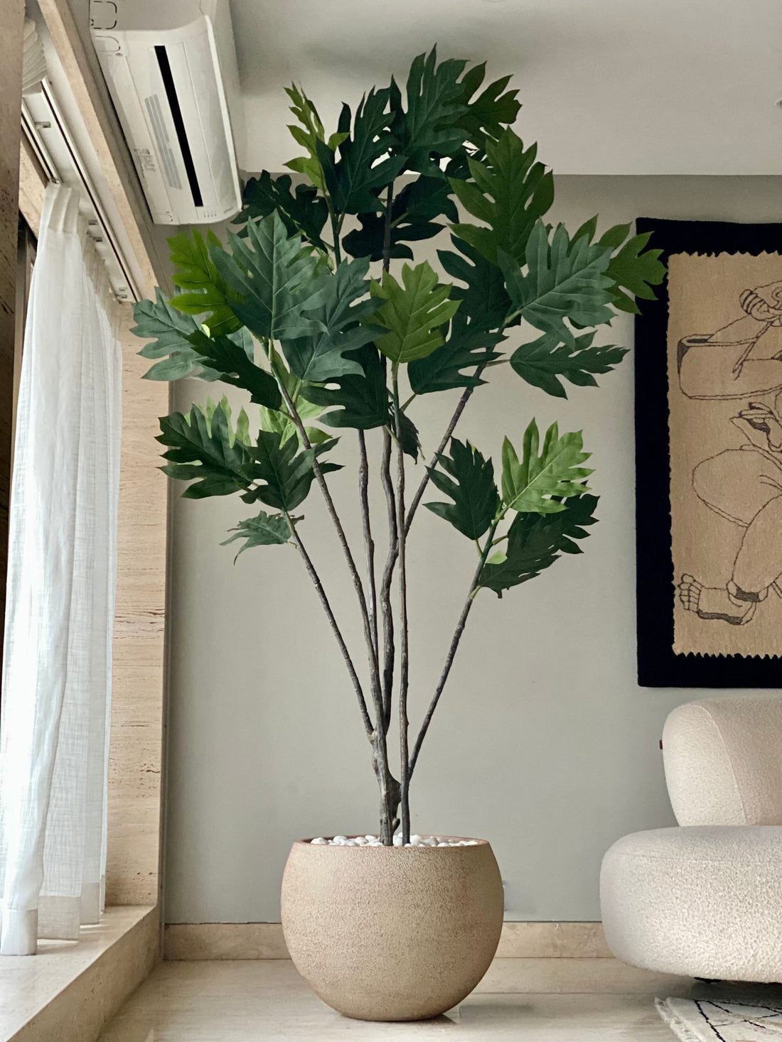 Artificial Bush Philodendron Plant - 8 Feet