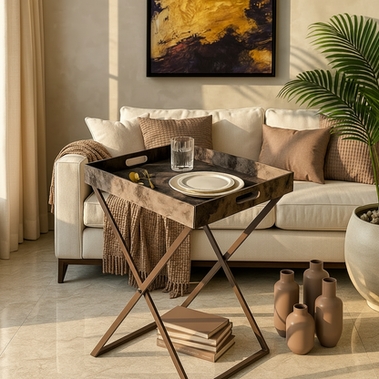 Indo Mocha Butler Tray Table