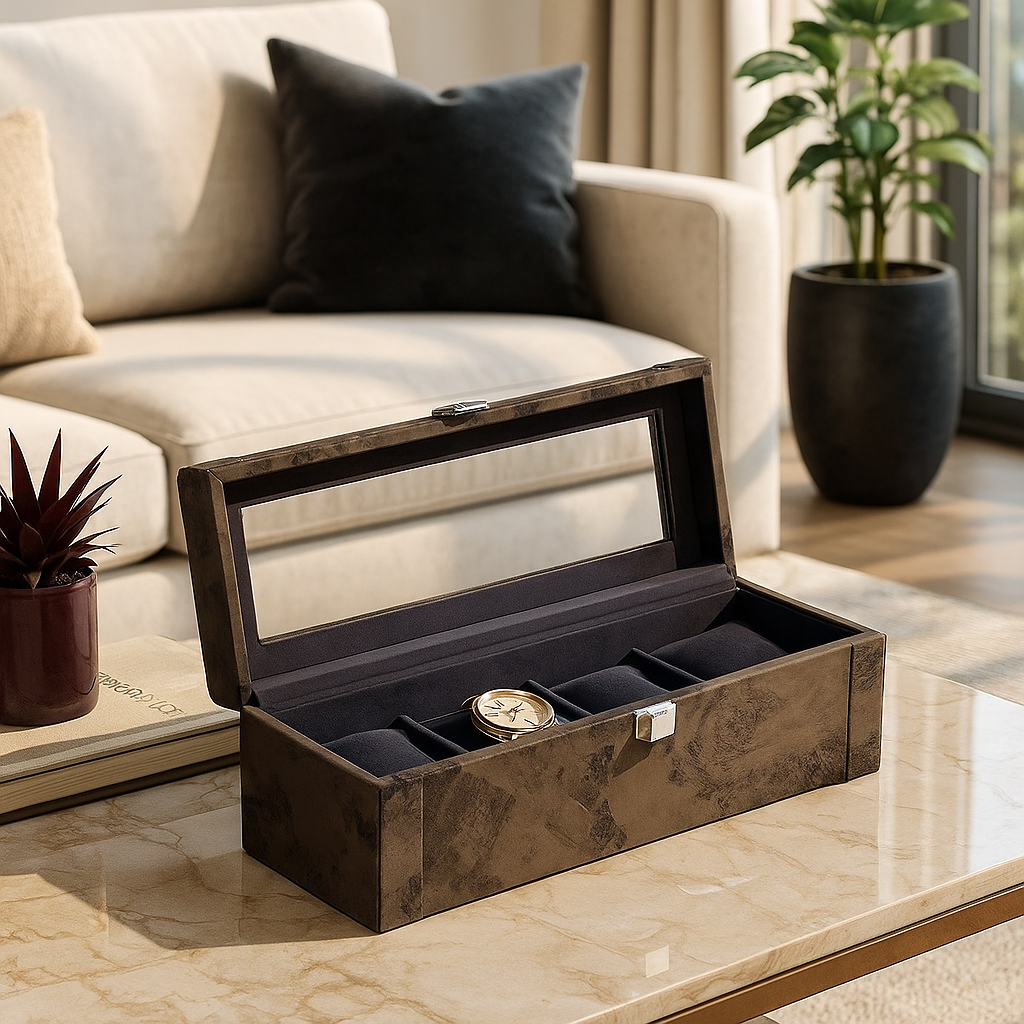 Indo Mocha Watch Box - 4 Slots