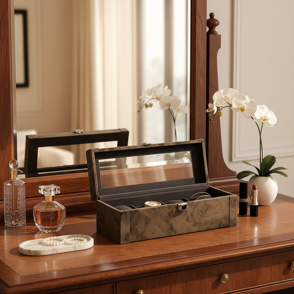 Indo Mocha Watch Box - 4 Slots