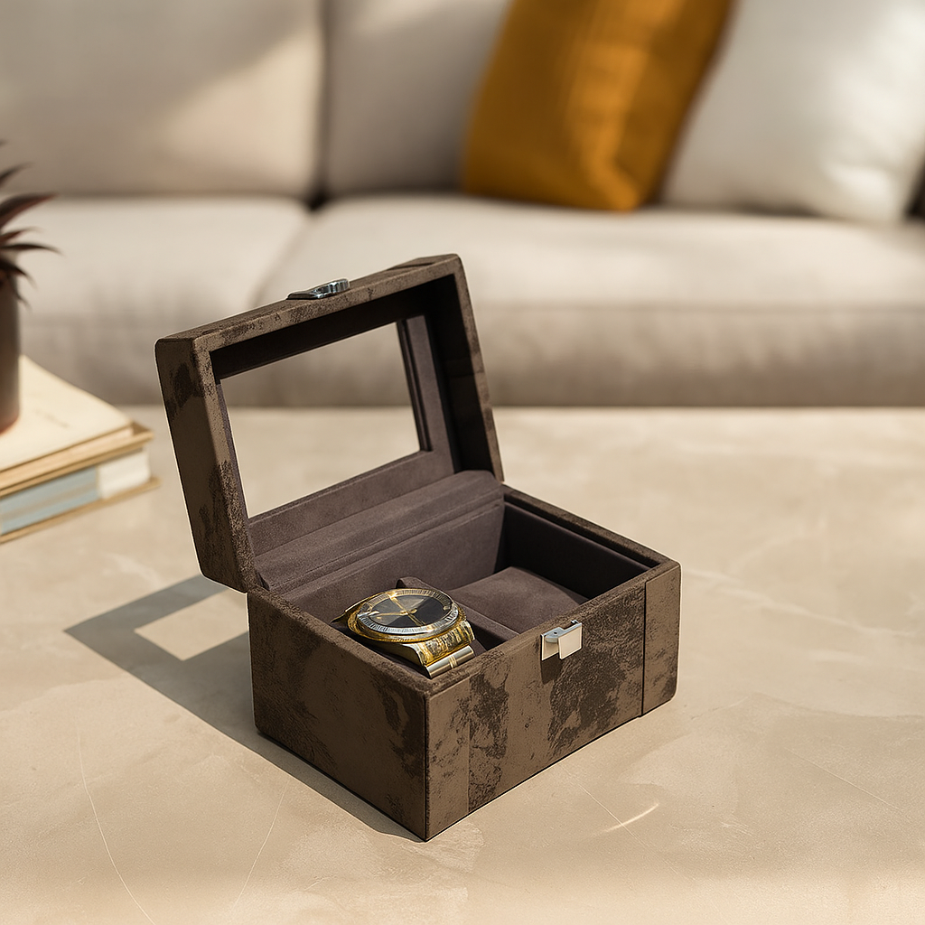 Indo Mocha Watch Box - 2 Slots