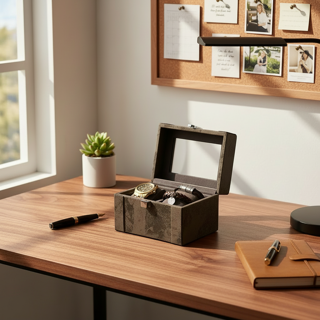 Indo Mocha Watch Box - 2 Slots