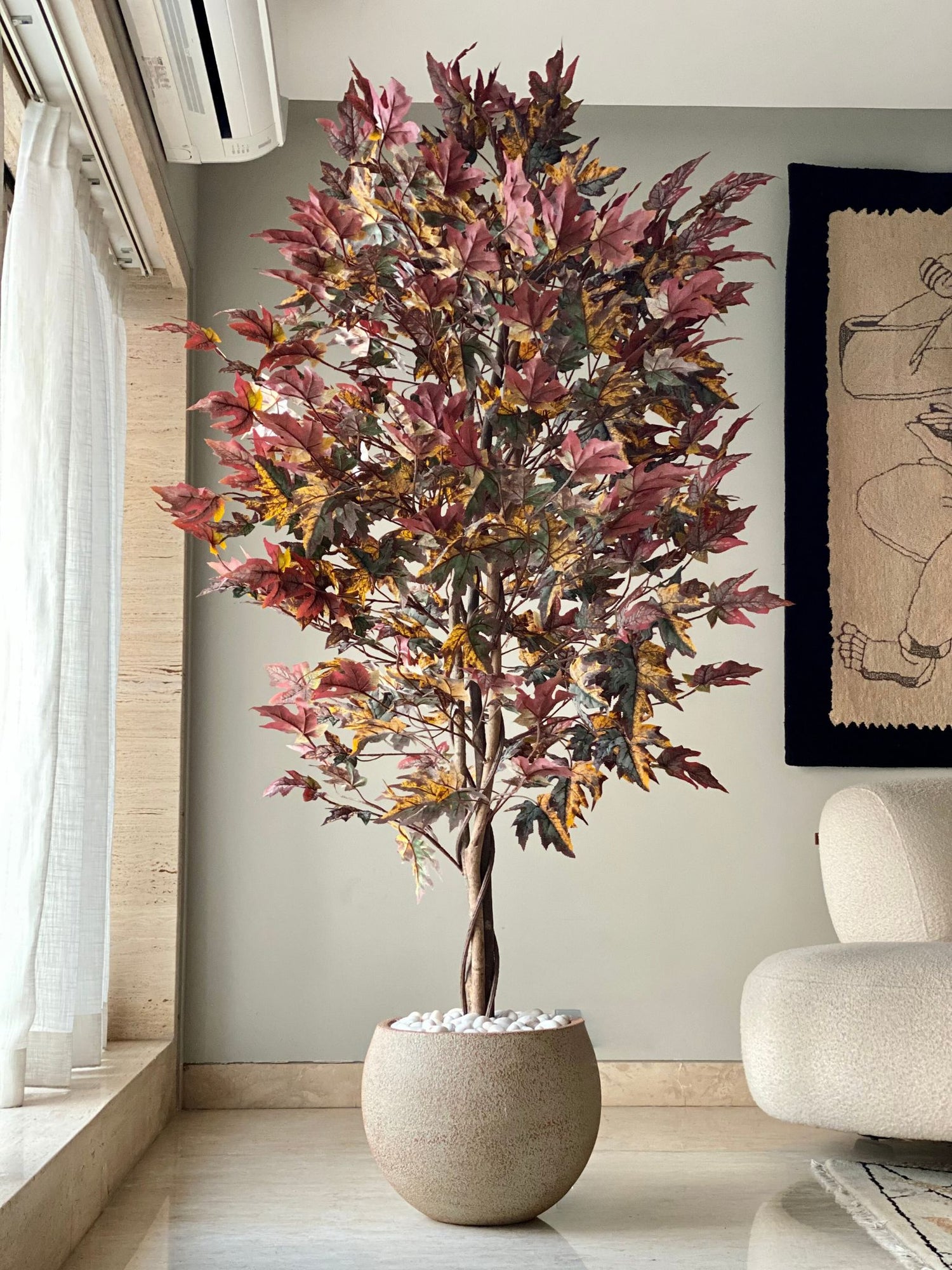 Artificial Rustic Maple Plant -  6.5 Feet