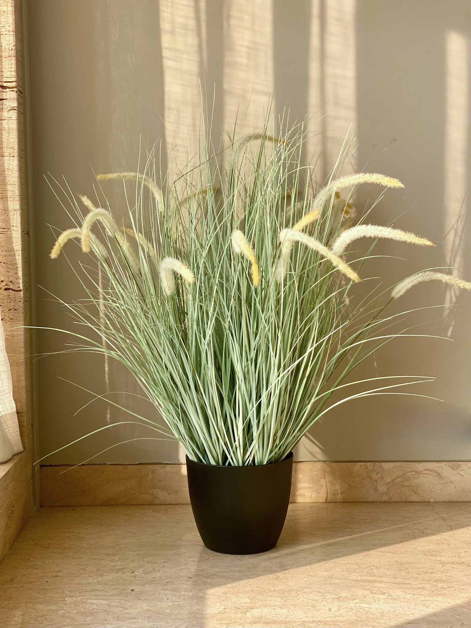 Artificial Chinese Silver Grass Plant - 3 Feet