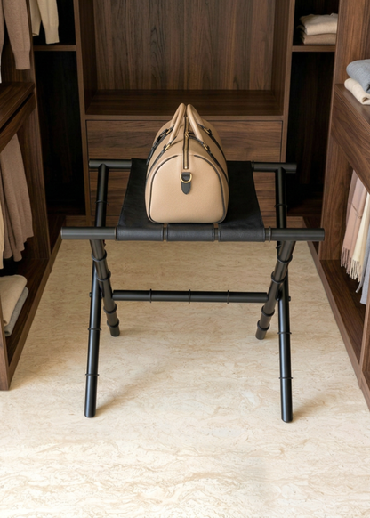 Naples Black Foldable Luggage Rack