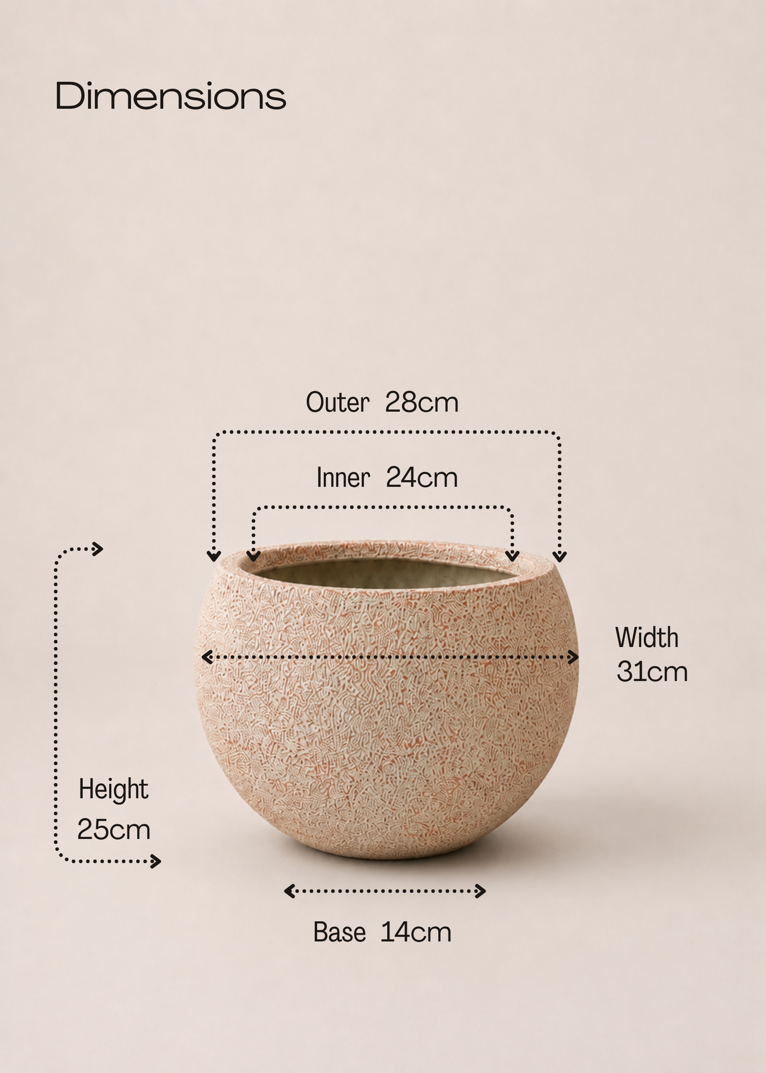 Lithos Planters - Raw Terracotta