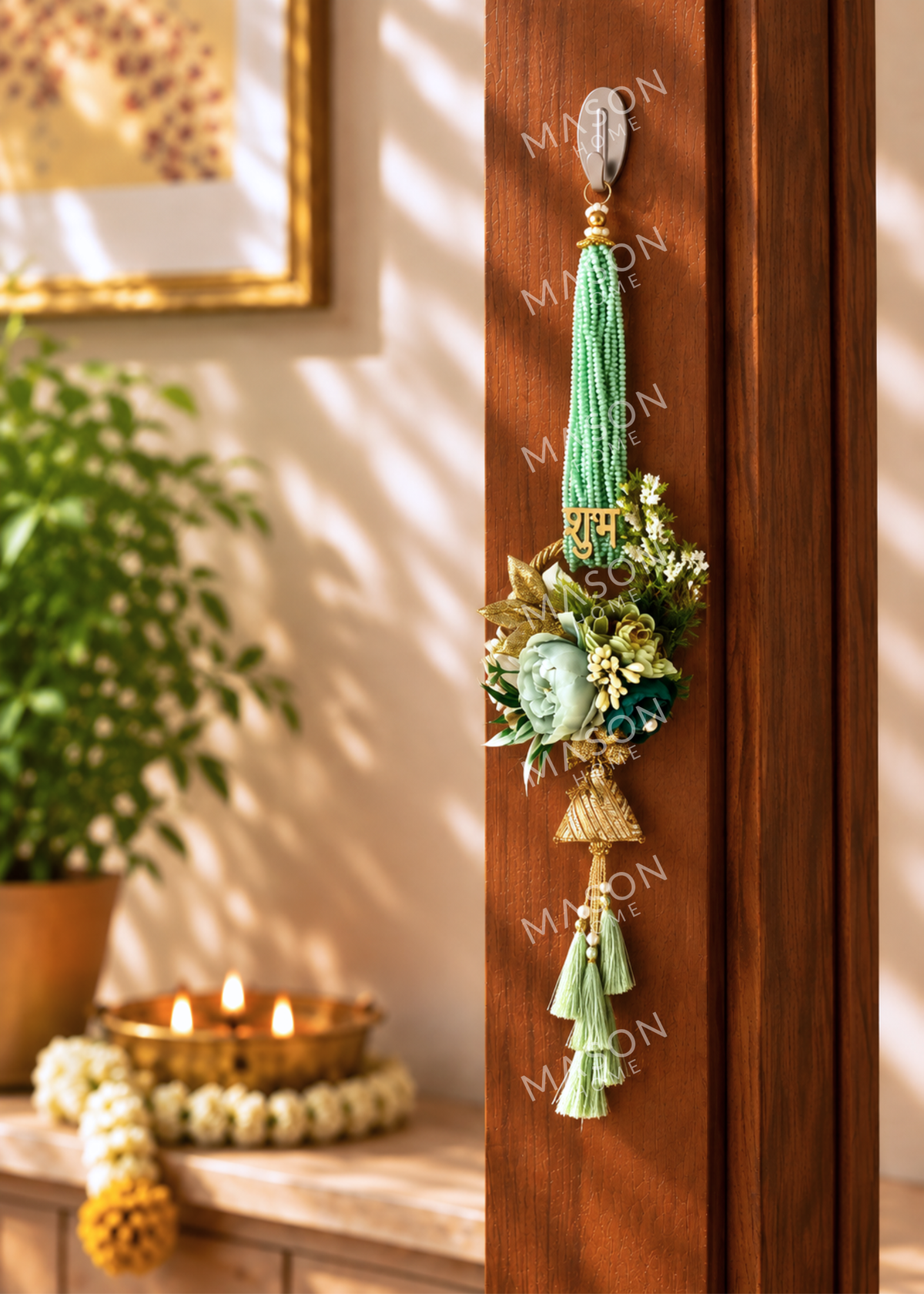 Festive Bead &amp; Bloom Shubh Labh - Set of 2