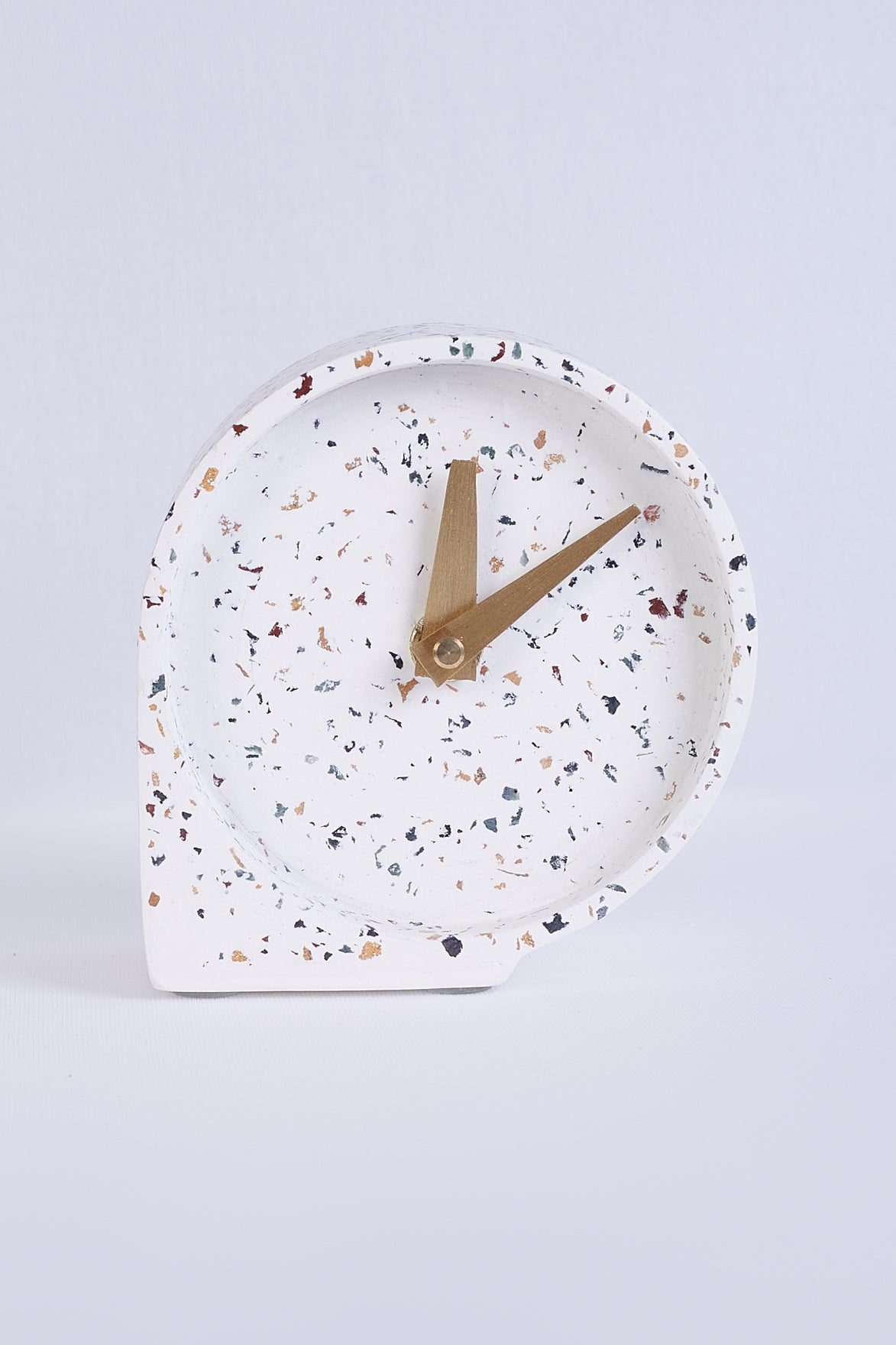 Nordic White Terrazzo Table Clock