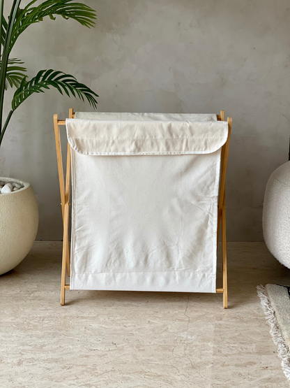 Ermina Luxe Foldable Laundry Basket - White