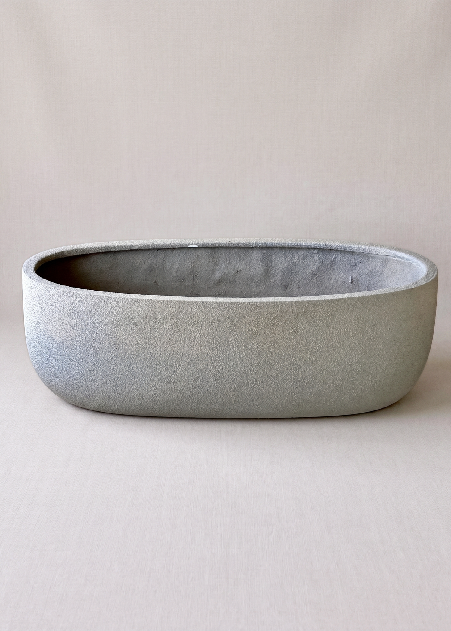 Cove Rectangle Planters - Light Grey