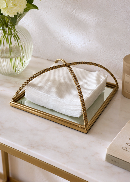 Braided Gold Tisue Tray
