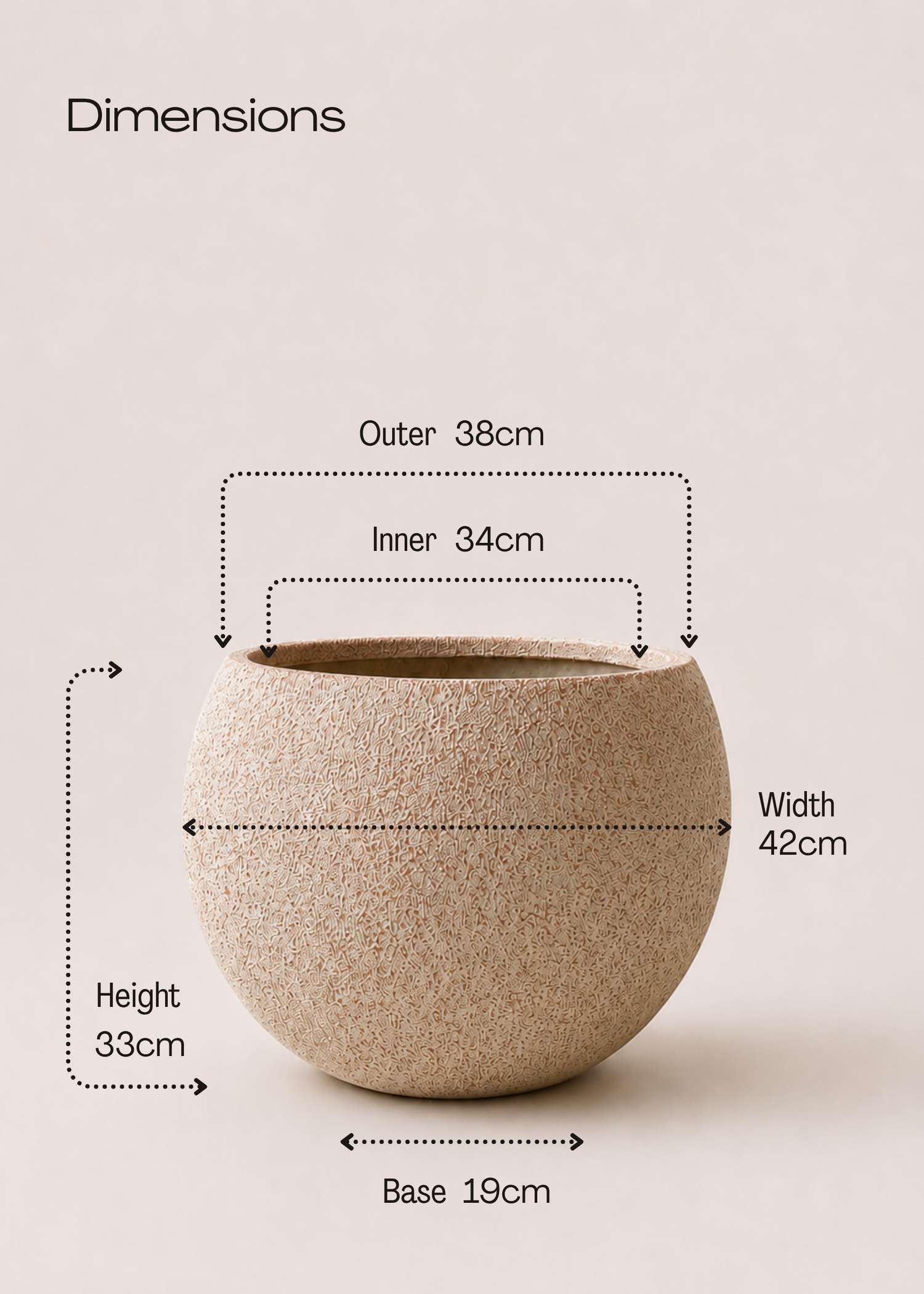 Lithos Planters - Raw Terracotta