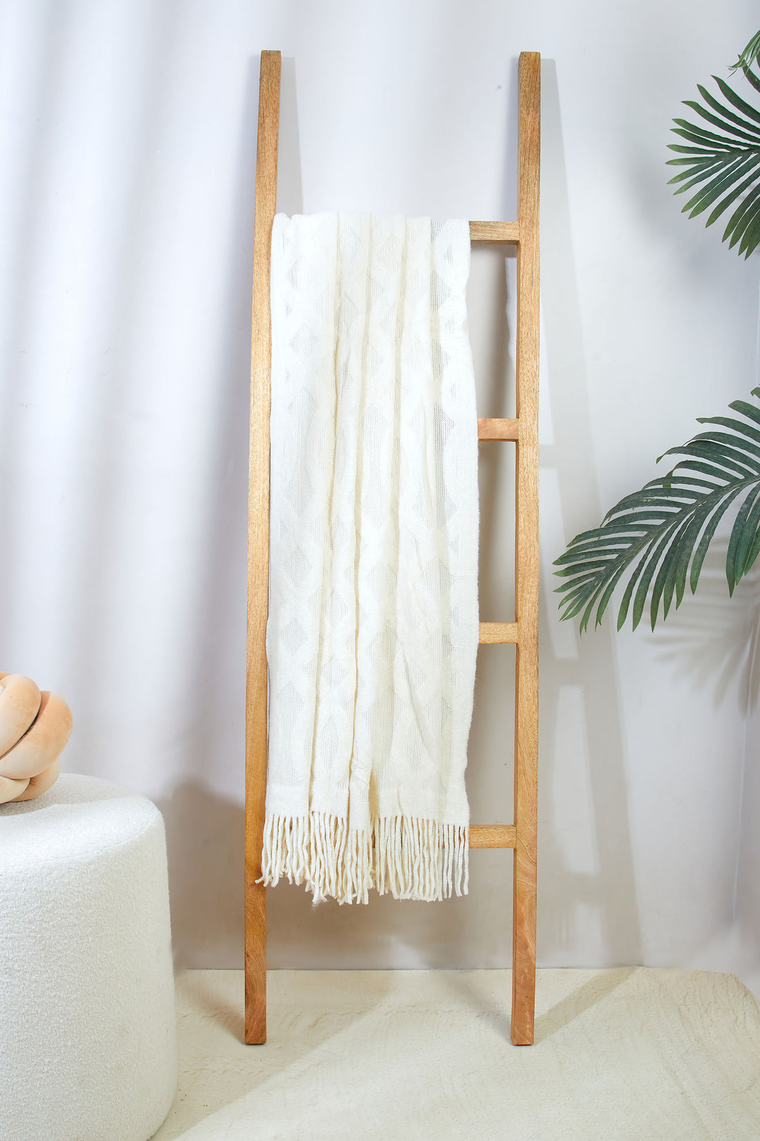 Knitted Throw - Ivory
