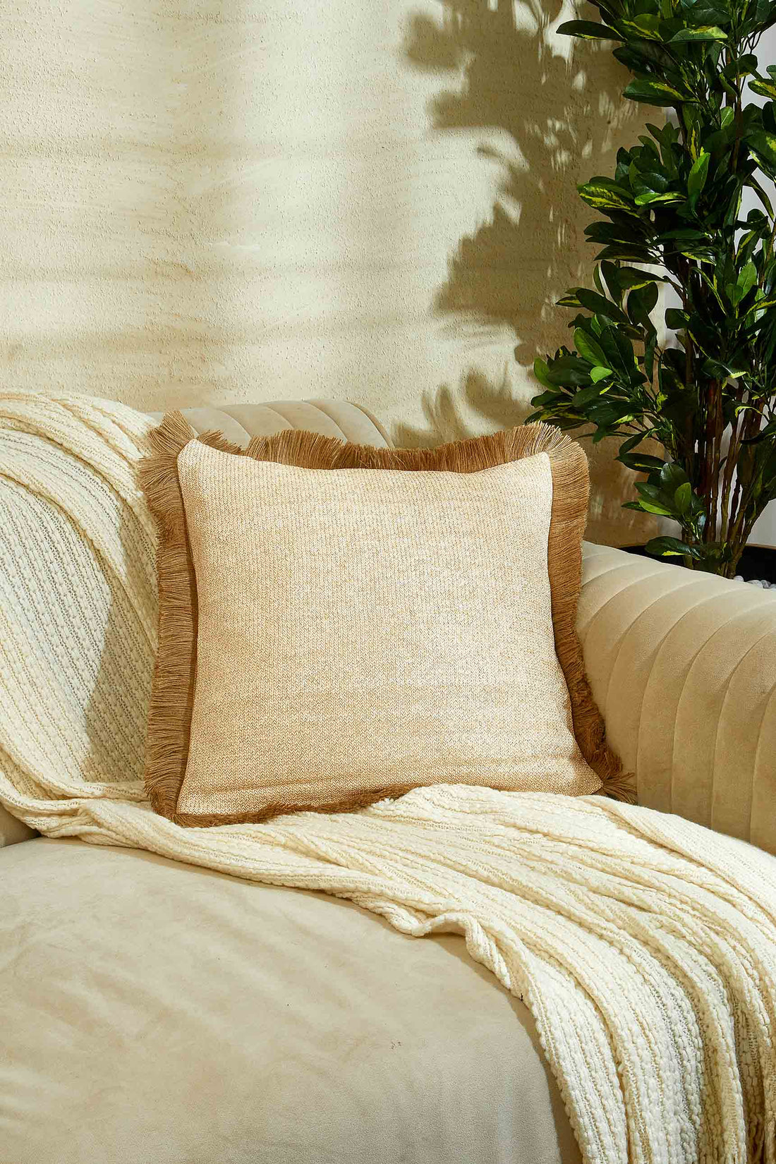 Sparkle Cushion Cover - Beige