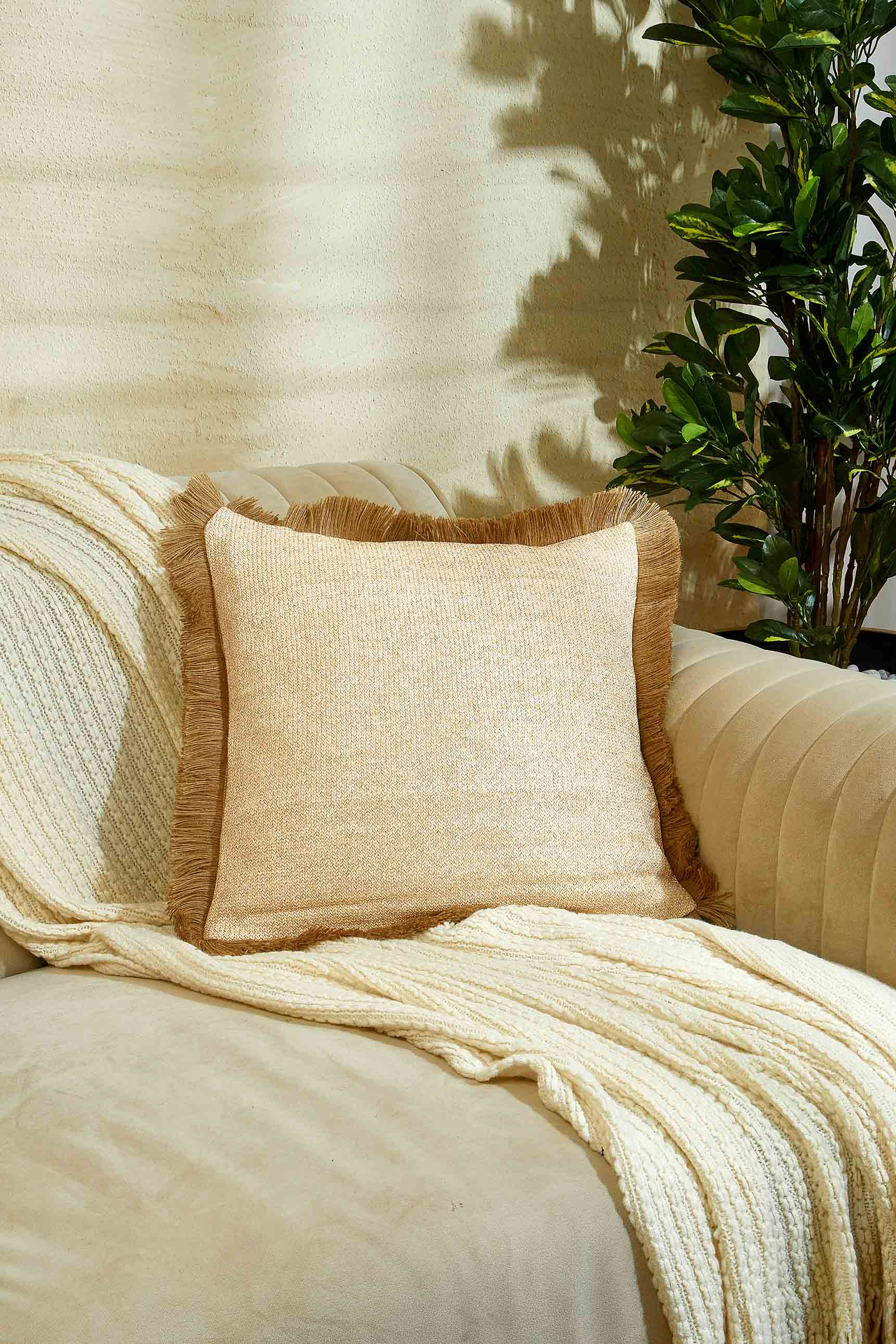 Sparkle Cushion Cover - Beige