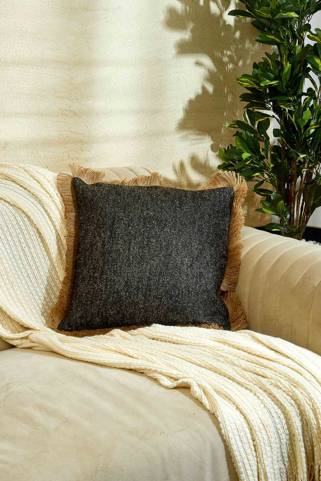 Sparkle Cushion Cover - Black