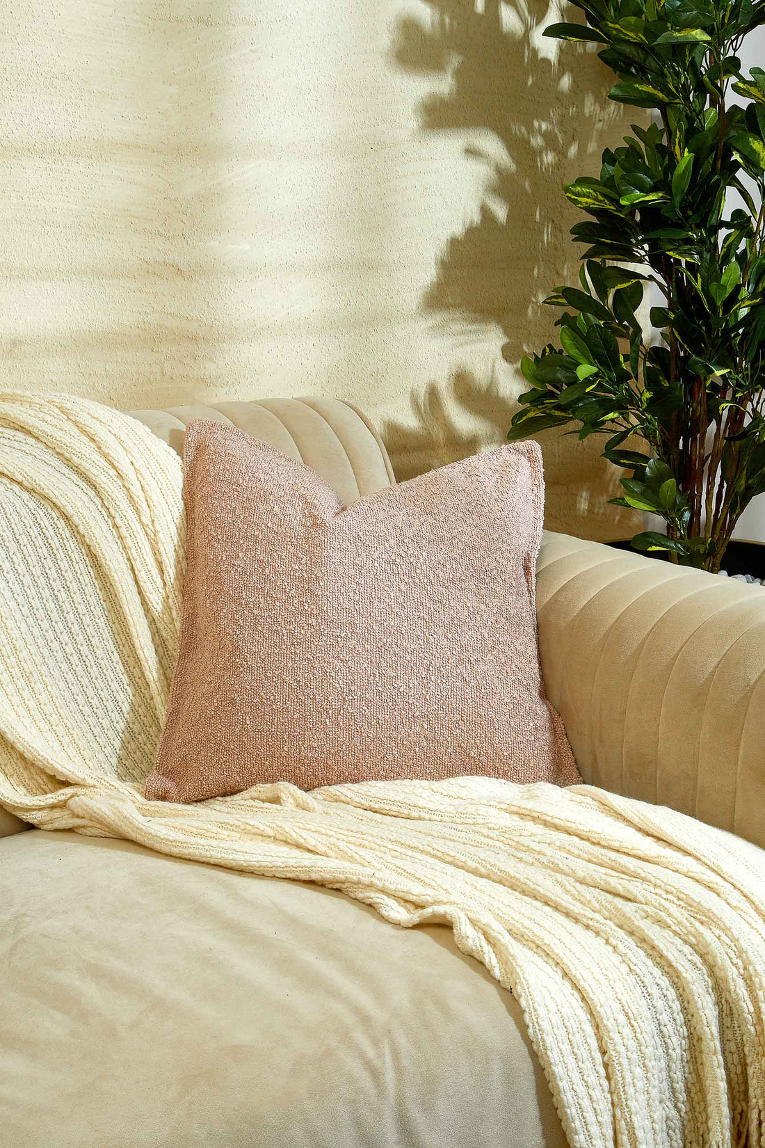 Boucle Cushion Cover - Pink