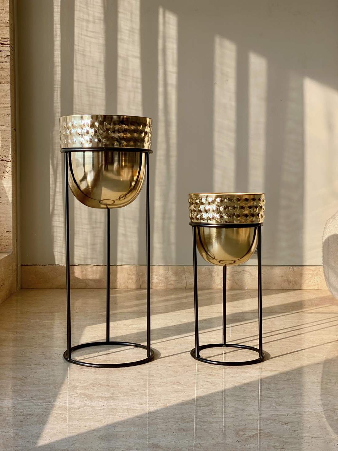 Avalon Gold Planters - Set of 2