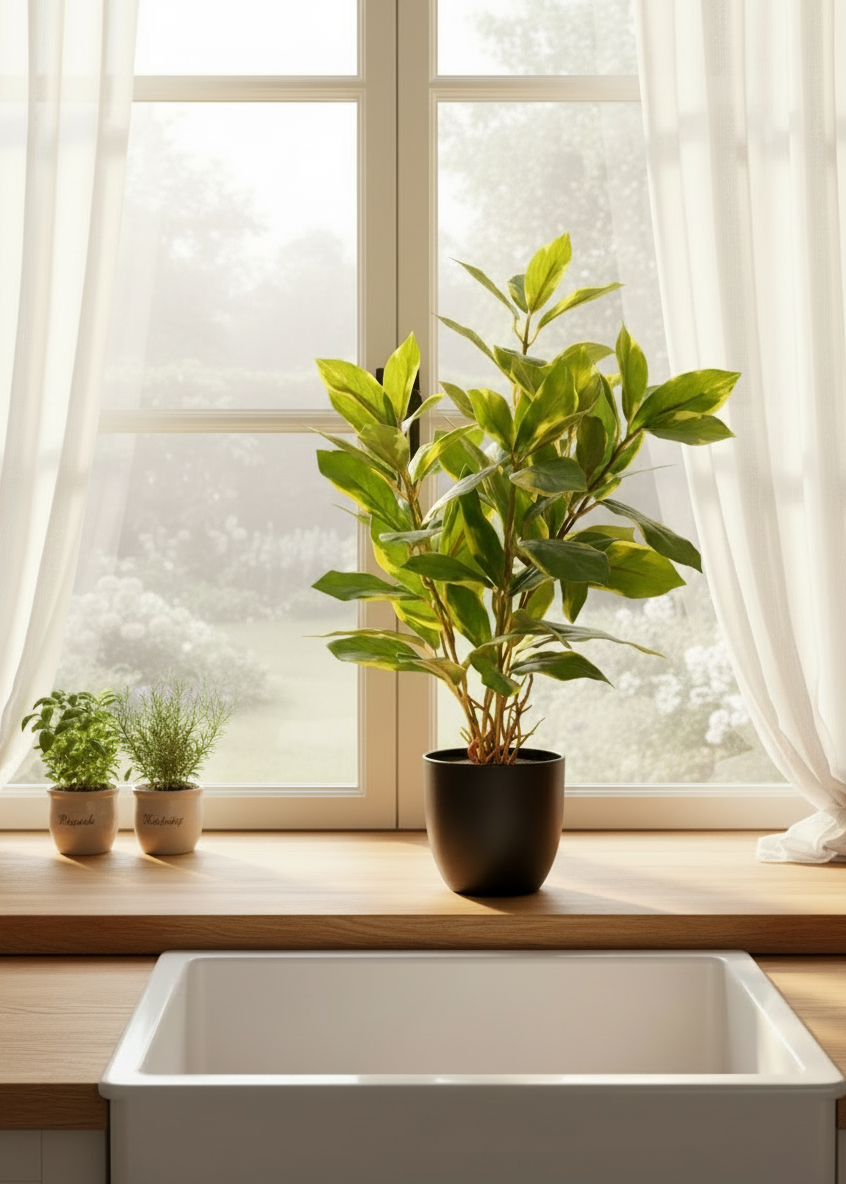 Artificial Evergreen Plant - Variegated