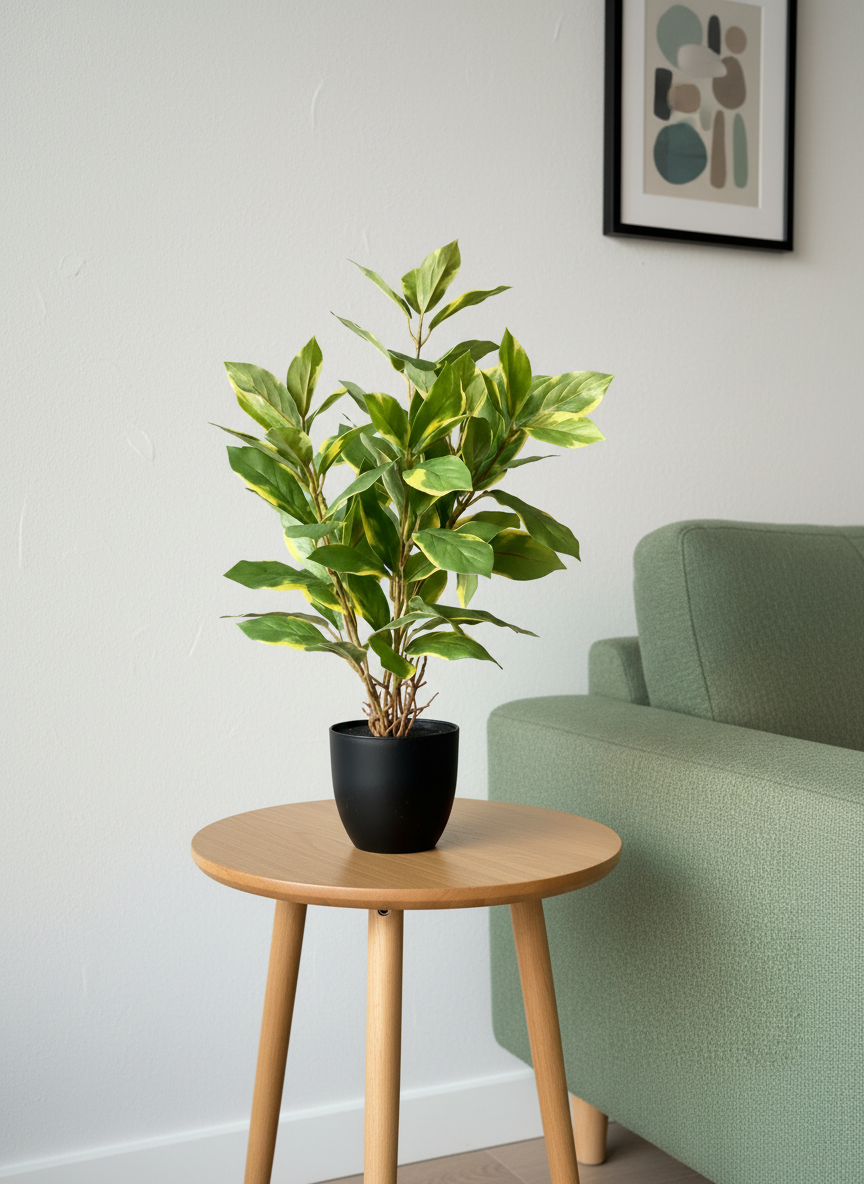 Artificial Evergreen Plant - Variegated