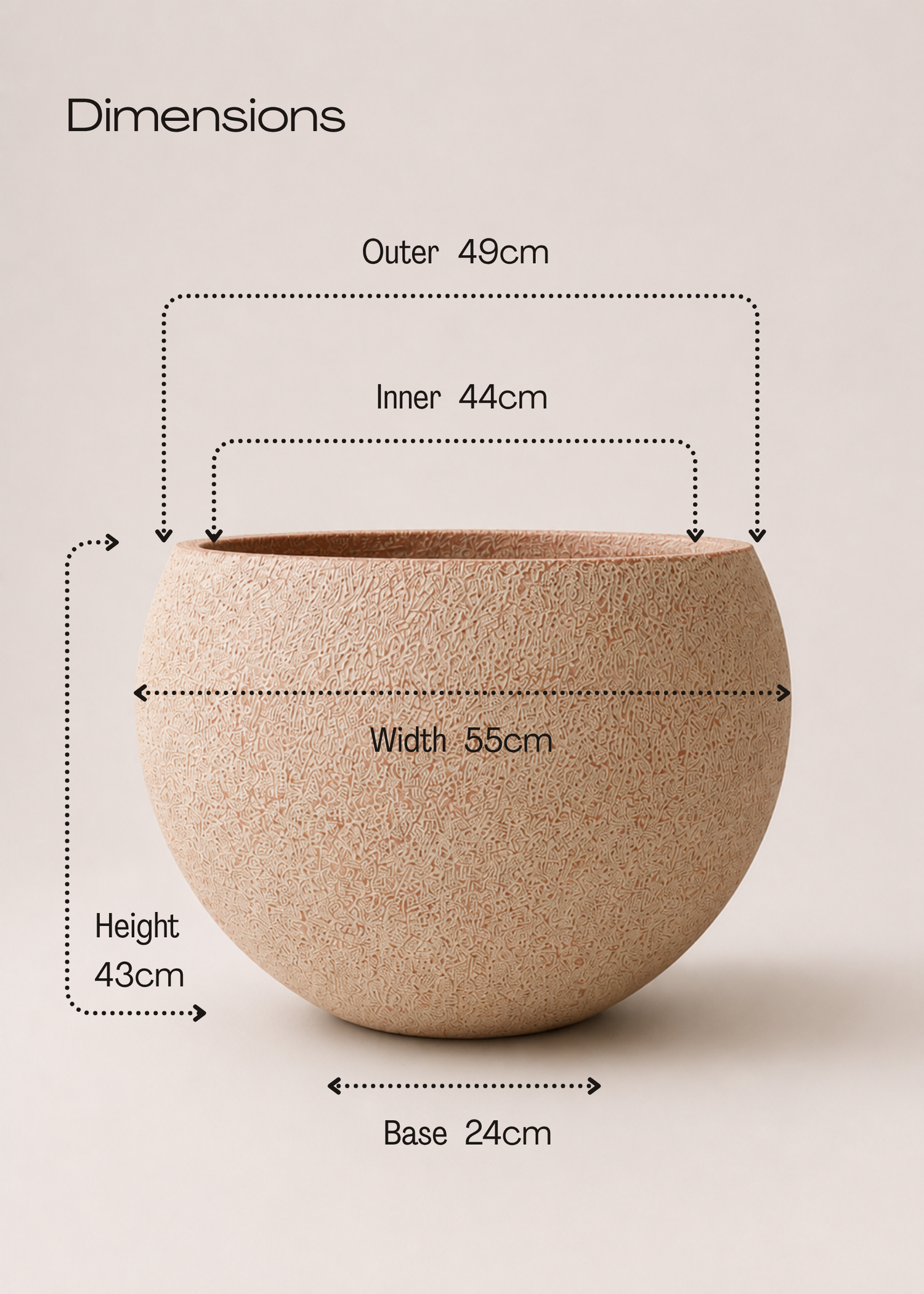 Lithos Planters - Raw Terracotta