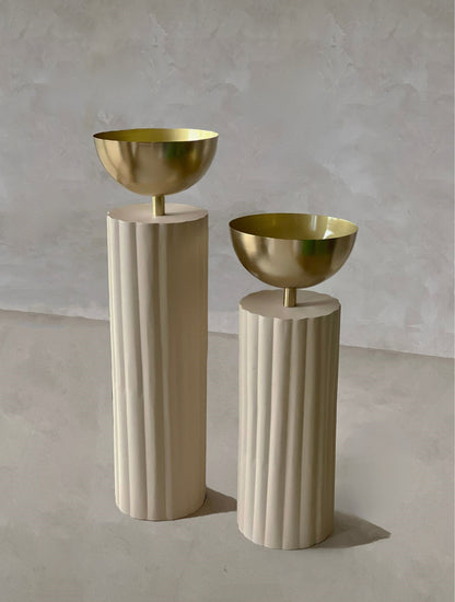 Sabi Fluted Planters - Beige