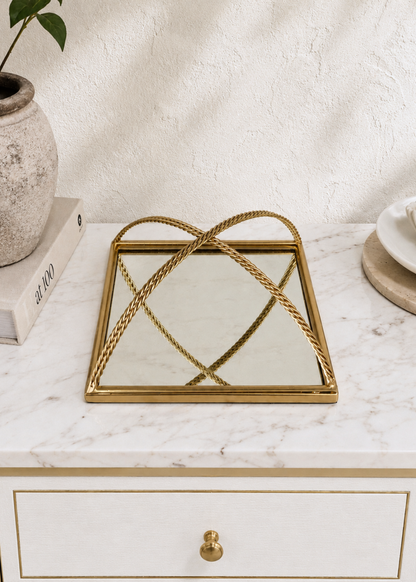 Braided Gold Tisue Tray