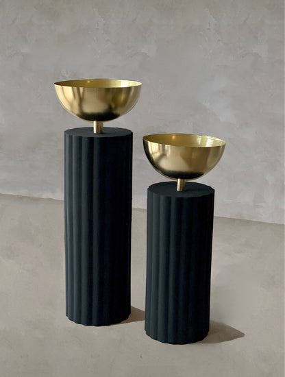 Sabi Fluted Planters - Black