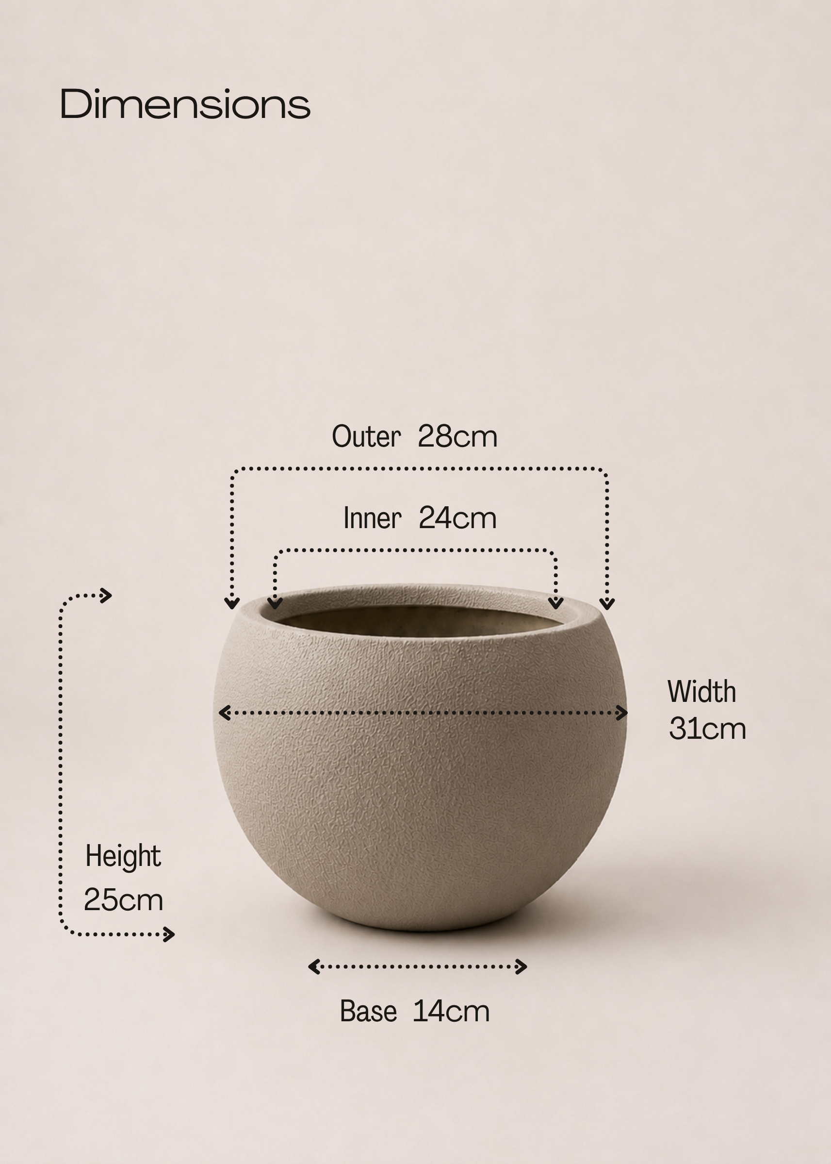 Lithos Planters - Mud Brown