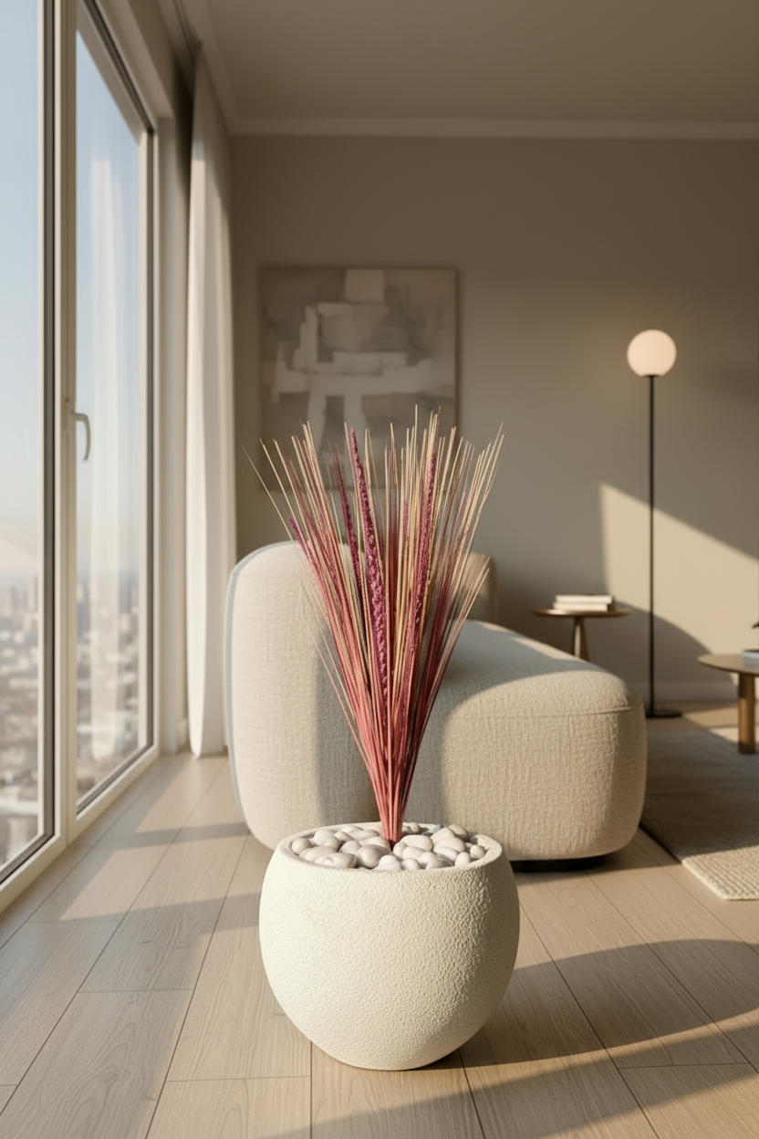 Artificial Purple Pampas Bunch - 2 Feet