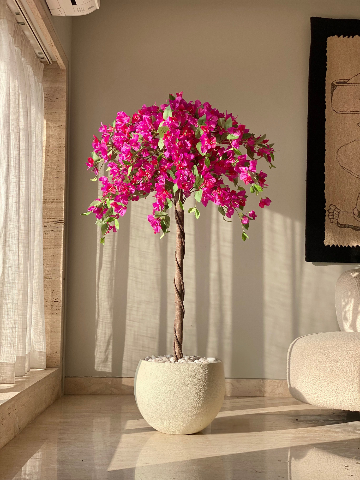 Artificial Pink Bougainvillea Plant - 5 Feet