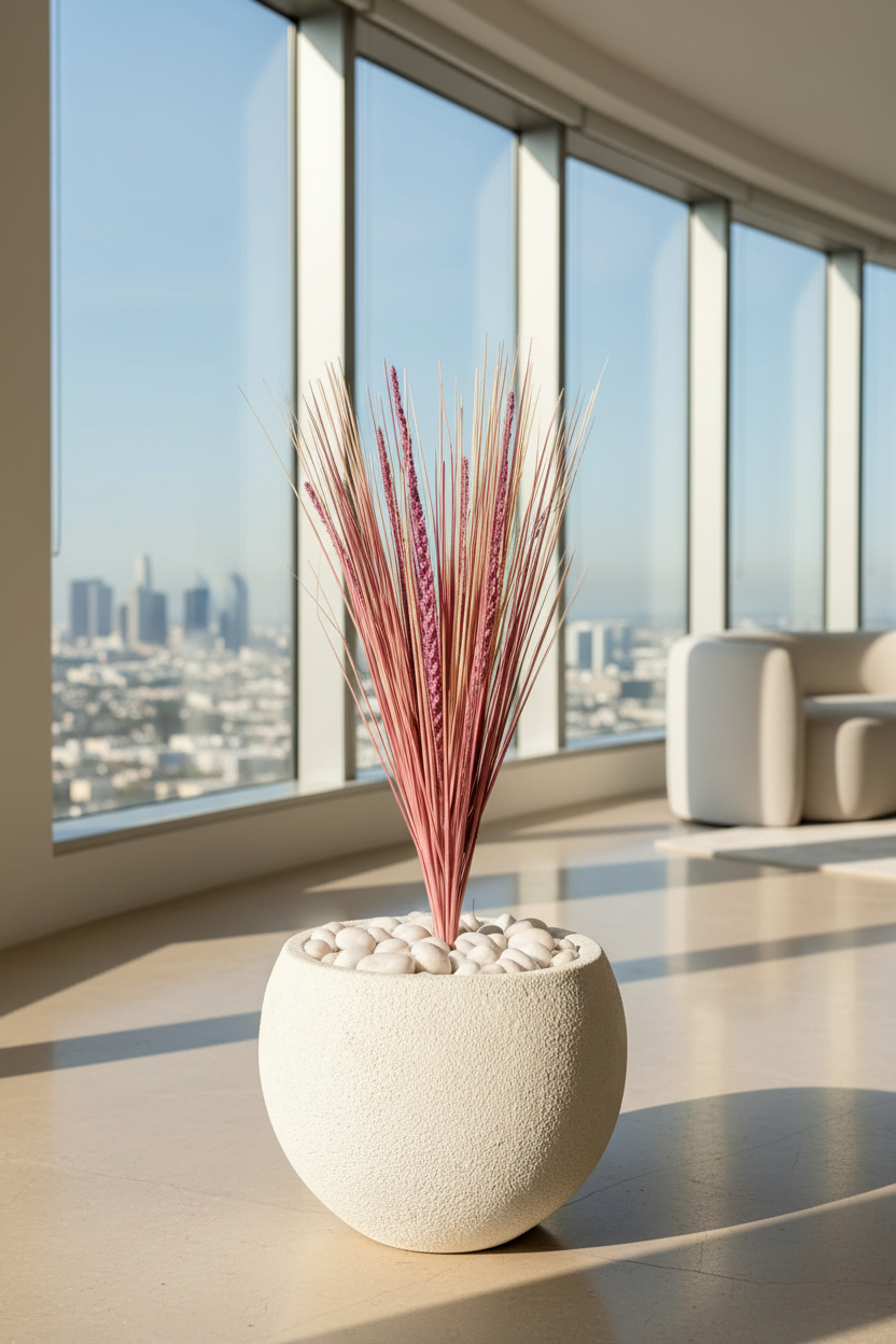 Artificial Purple Pampas Bunch - 2 Feet