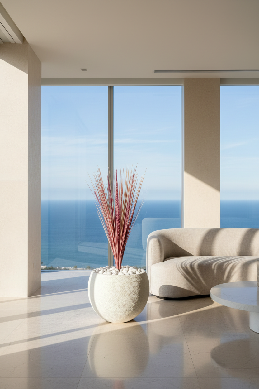 Artificial Purple Pampas Bunch - 2 Feet