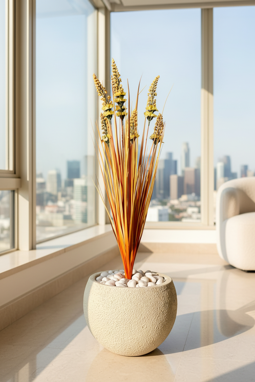 Artificial Dawn Foxtail Pampas Bunch - 3 Feet