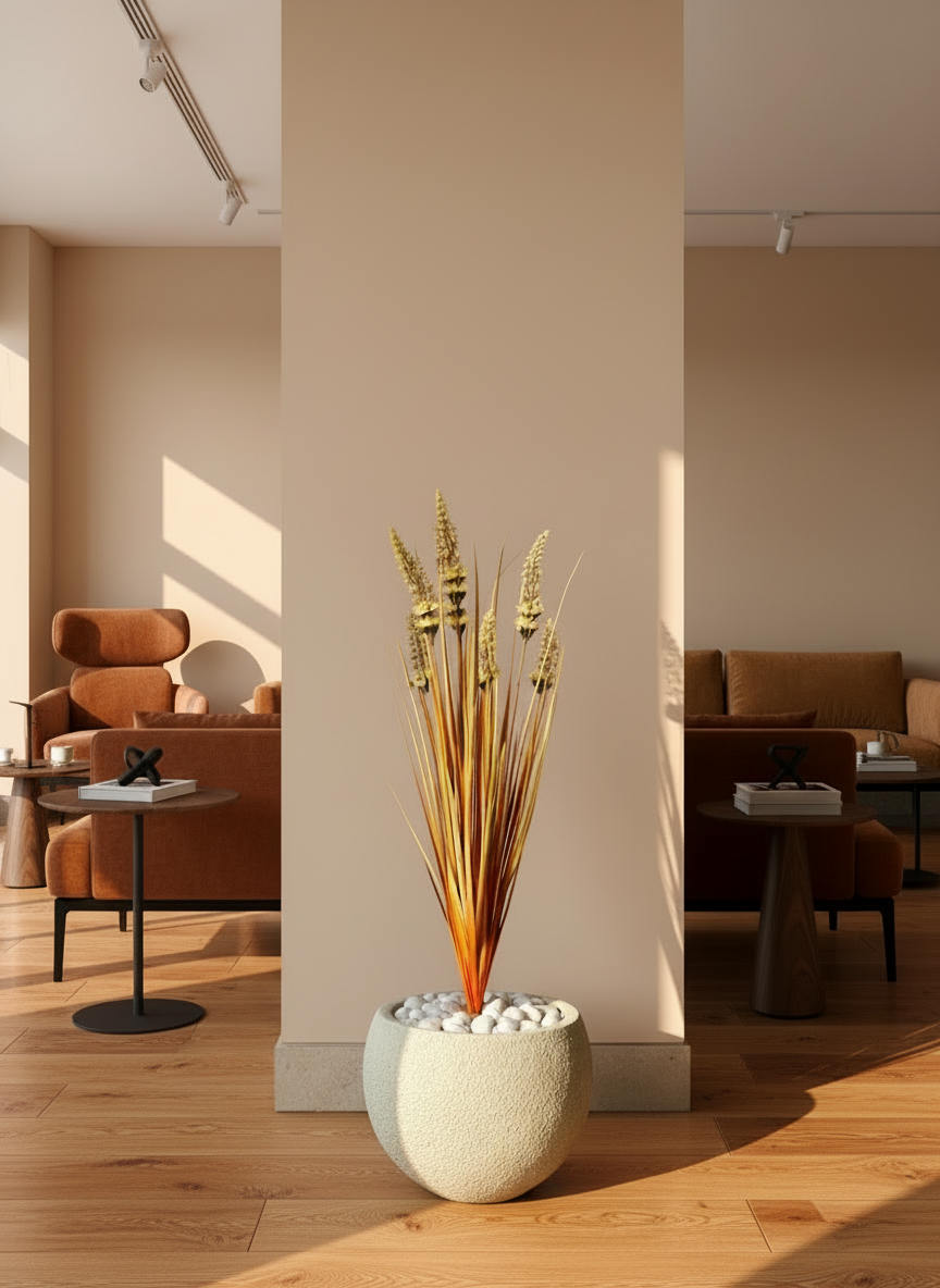 Artificial Dawn Foxtail Pampas Bunch - 3 Feet