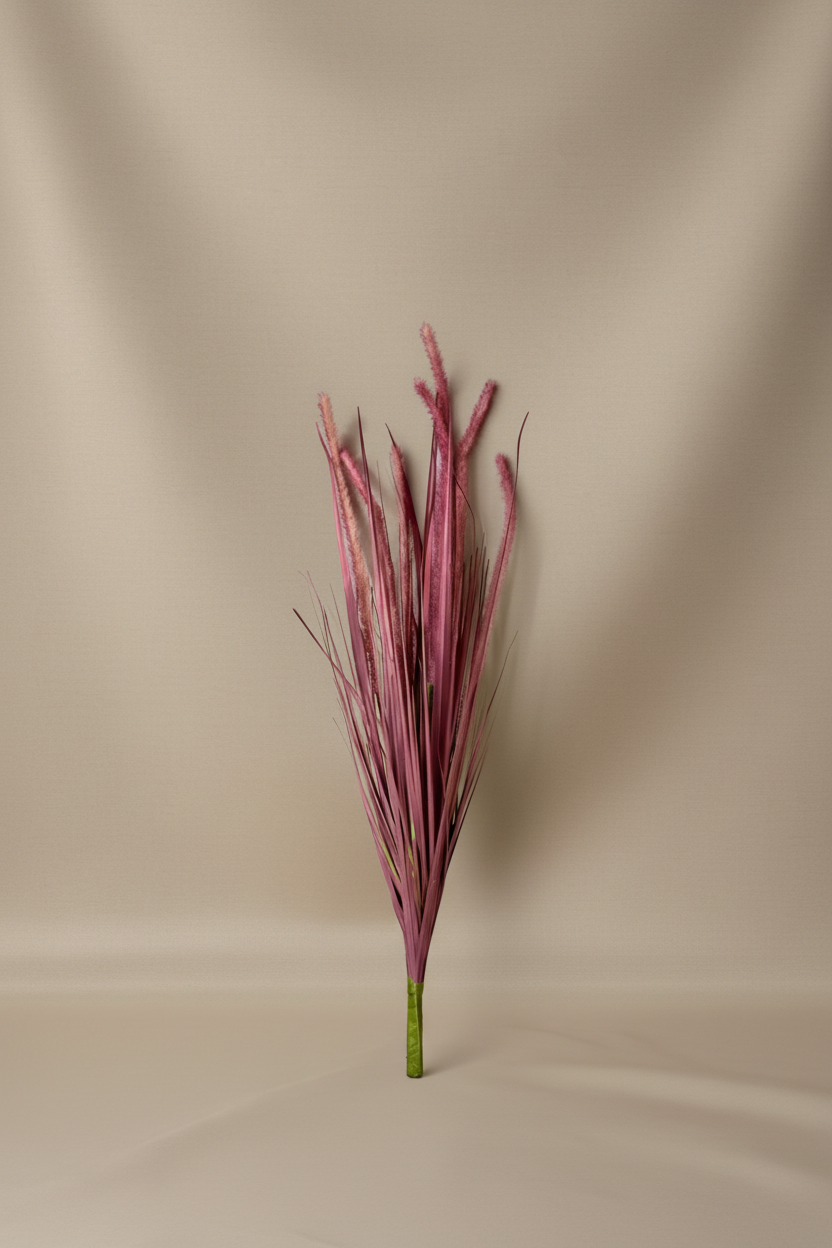 Artificial Purple Silk Grass Bunch - 3 Feet